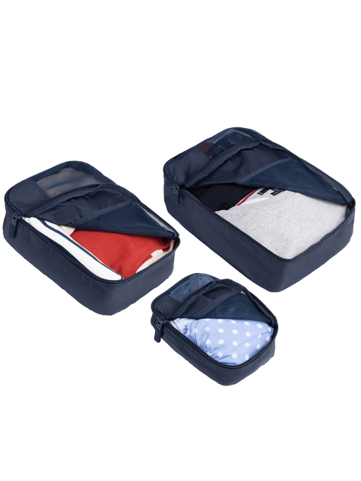 Lipault Lipault Travel Accessories Set Of 3 Packing Cubes  Bleu Marine