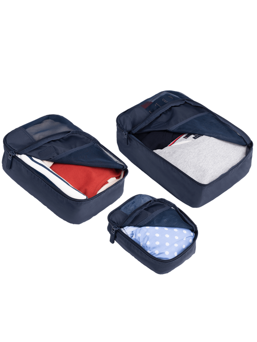 Lipault Lipault Travel Accessories Set Of 3 Packing Cubes  Bleu Marine