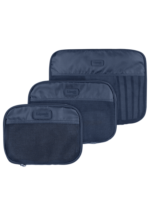 Lipault Lipault Travel Accessories Set Of 3 Packing Cubes  Bleu Marine
